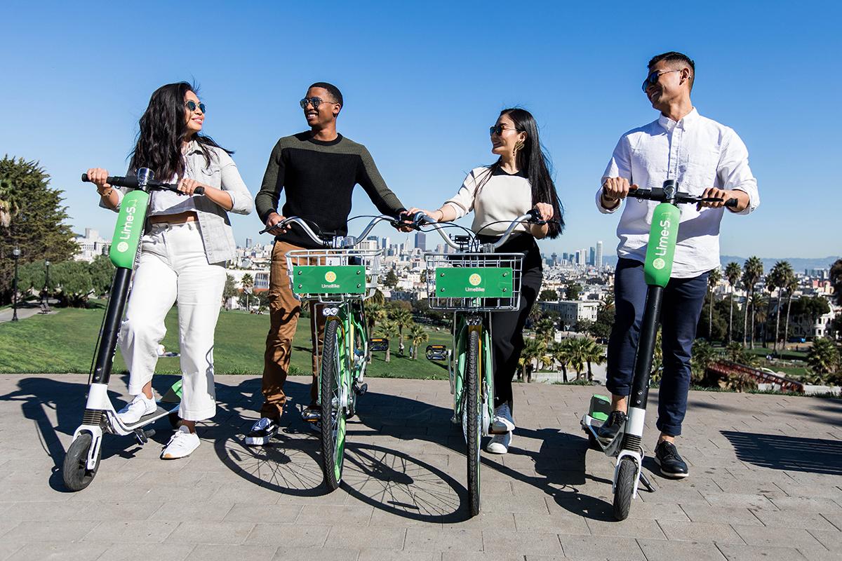 lime bikes scooters