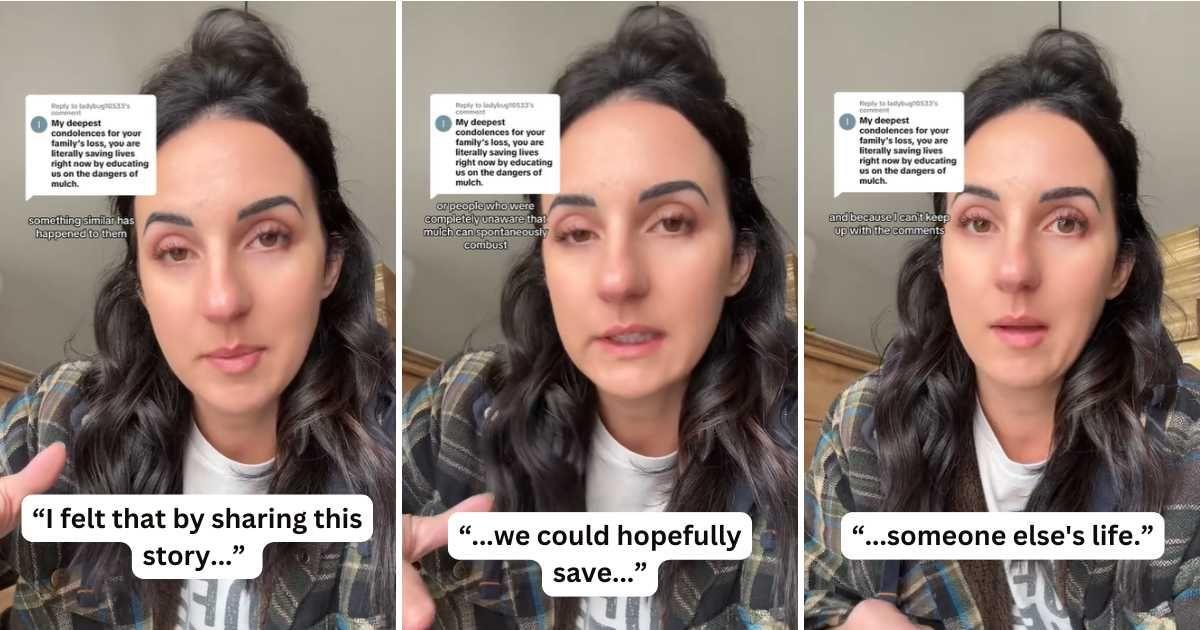 Woman explains how a pile of mulch spontaneously catches fire (Cover Image Source: TikTok | @kaylavashti)