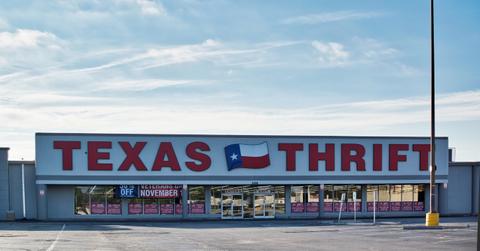Outside of a Texas Thrift store
