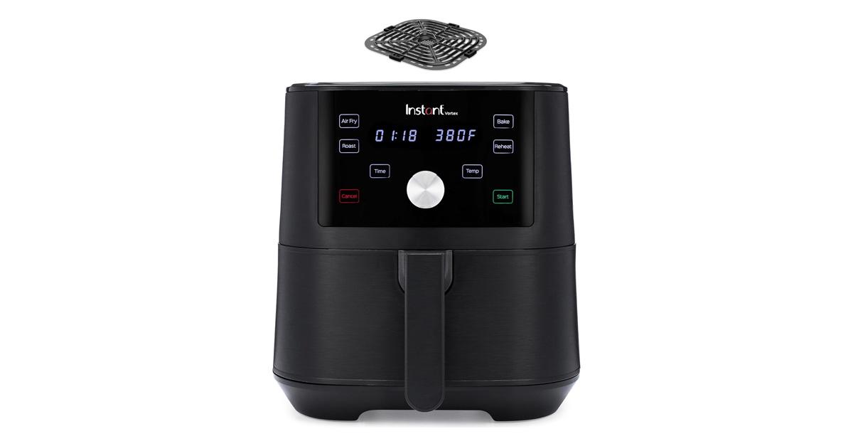 Black air fryer by Instant Vortex