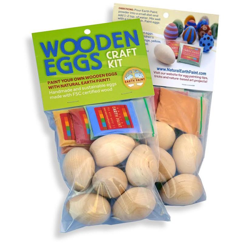 ecopiggy painted wooden eggs easter craft kit