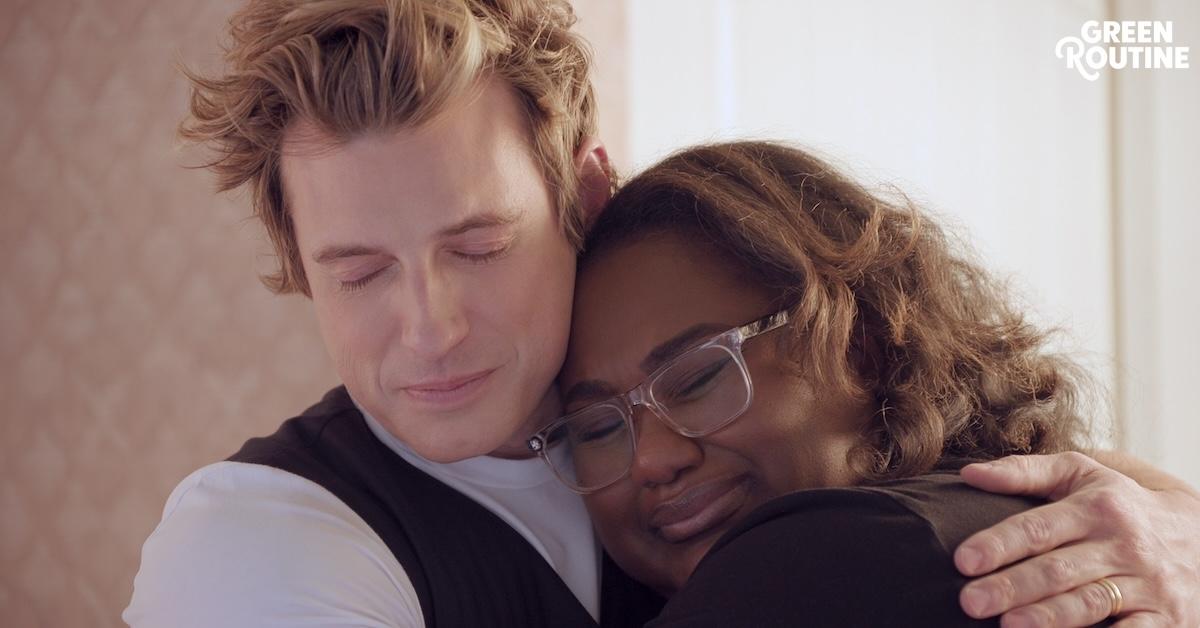 Jeremiah Brent and Jenya Reynolds hug in episode 906 of Queer Eye