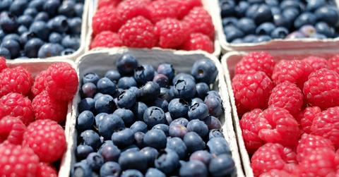 berries blueberries raspberries fruit