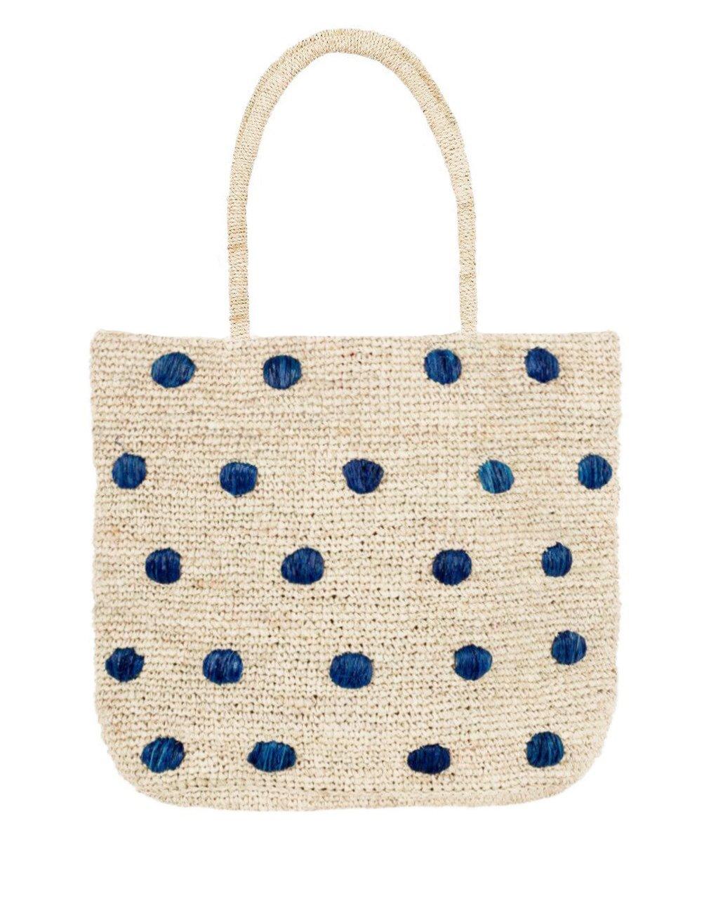 Polka Dot Tote Navy _The_Little_Market__preview