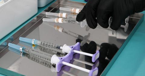 Injectables set up for a cosmetic procedure