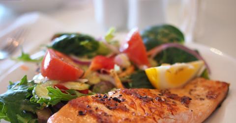 salmon dish food meal