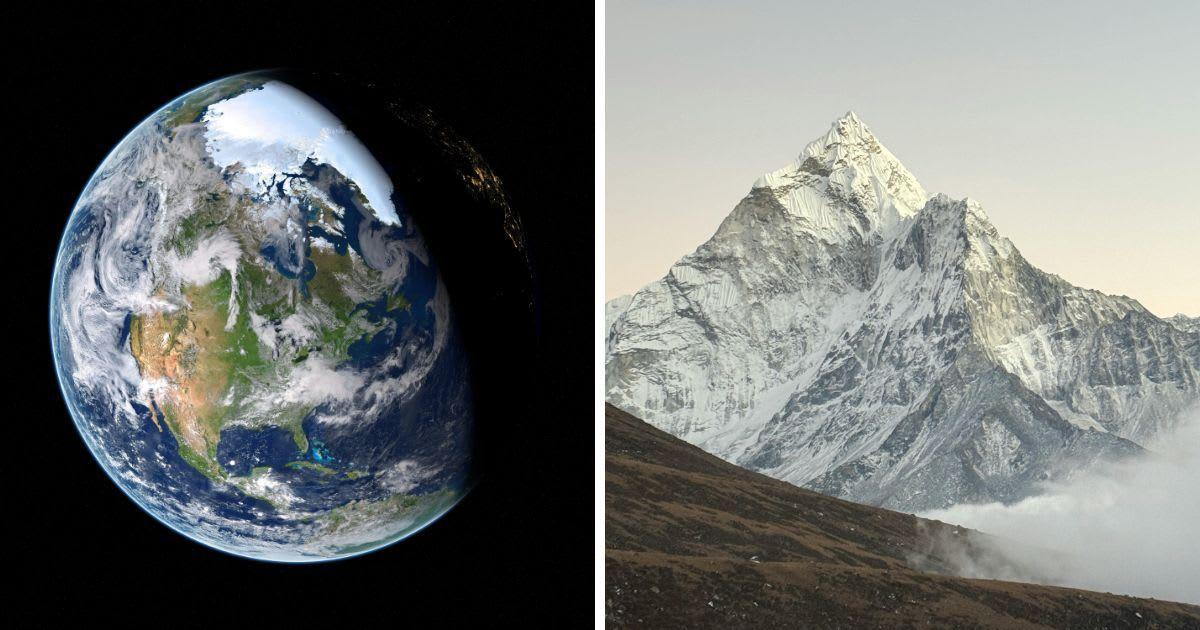 (L) Satellite image of Earth. (R) The majestic peaks of Mount Everest in Nepal. (Representative Cover Image Source: Pexels | (L) Pixabay, (R) Prabin Sunar)
