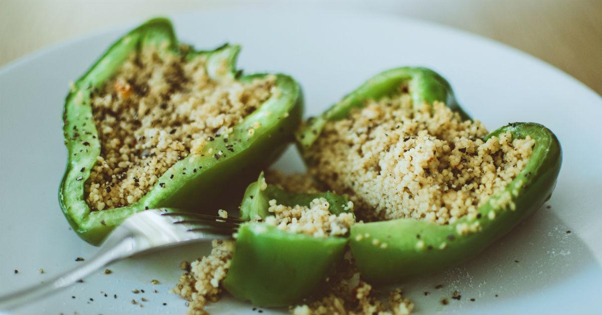 bell pepper close up cooking