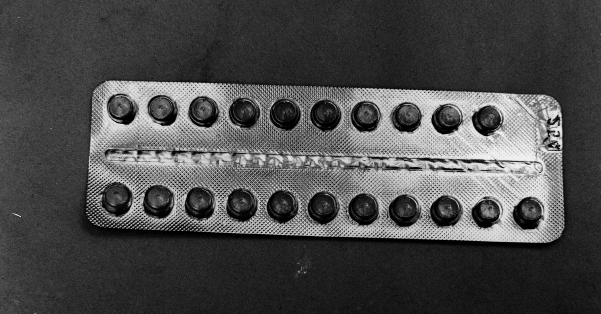 An empty birth control pill package. 