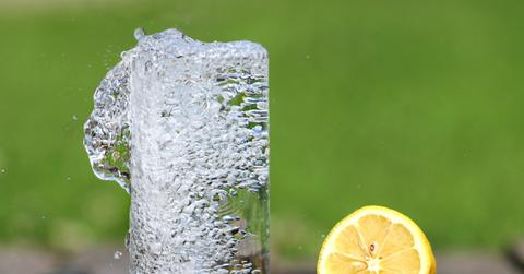 water glass heat drink