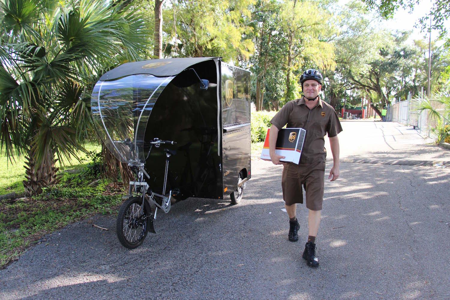 ups bike delivery