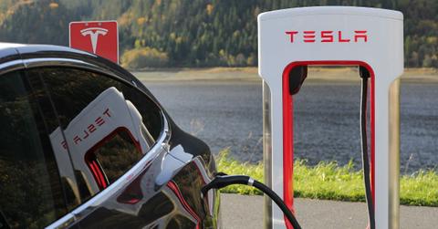 tesla electric car charging