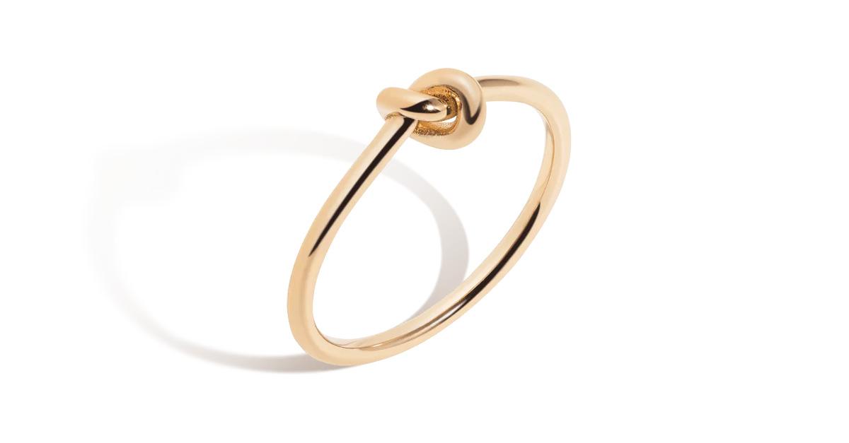 Gold knot ring