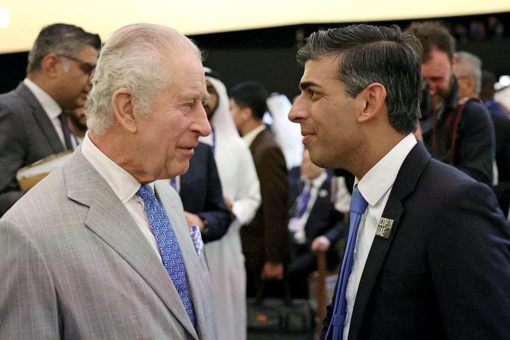 King Charles III and Prime Minister of the United Kingdom Rishi Sunak attend the opening ceremony of the World Climate Action Summit during COP28