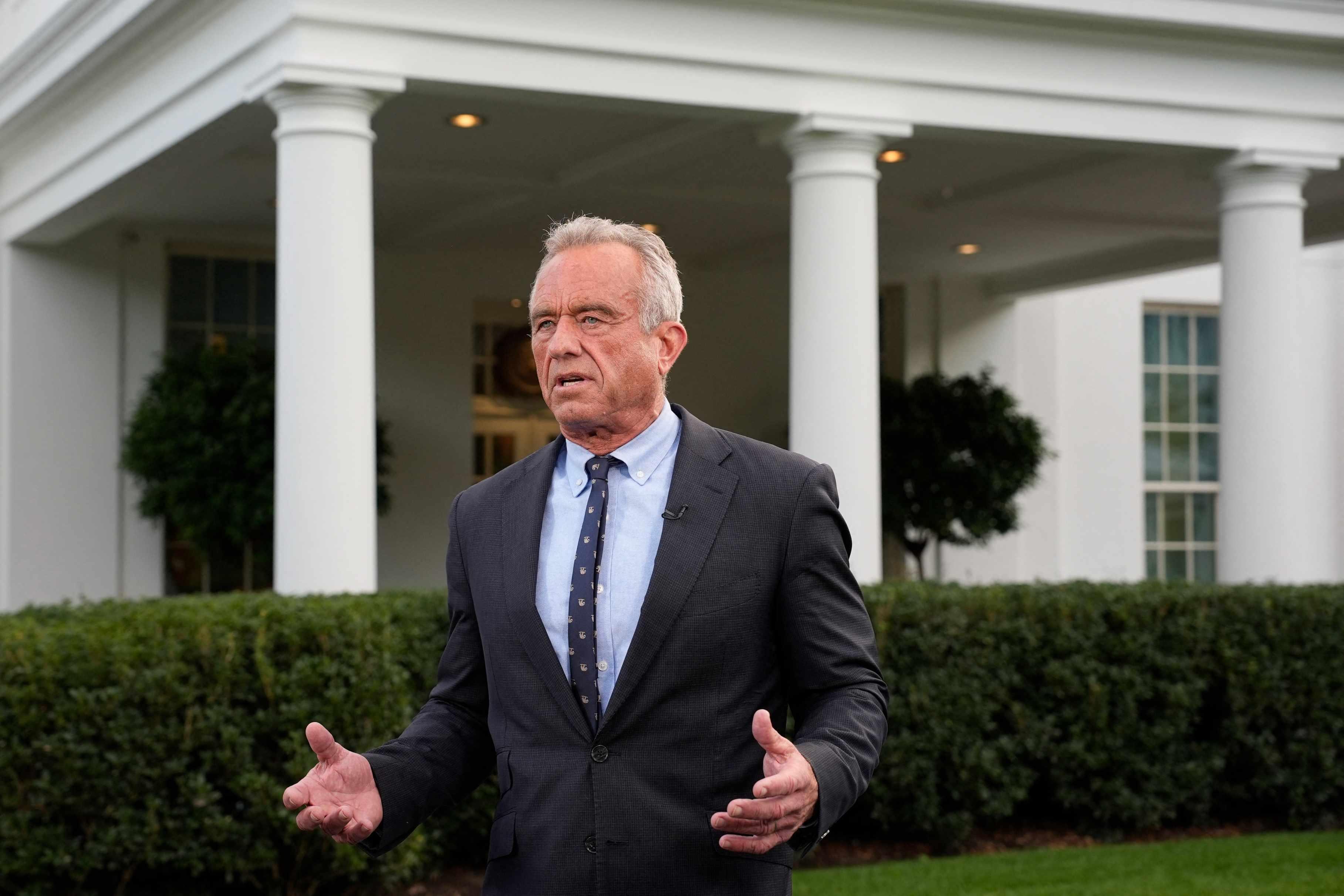 Robert F. Kennedy Jr. speaks during an interview on September 9.
