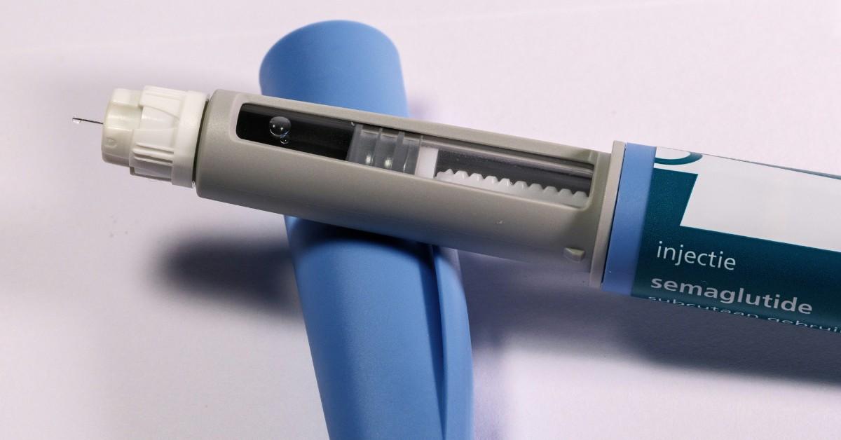 A closeup of a semaglutide injector