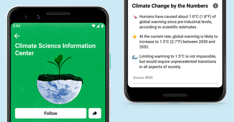 facebook climate science information center
