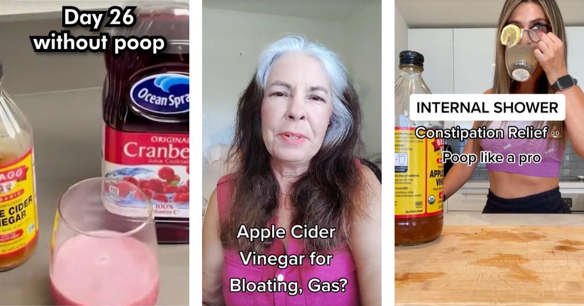 Social media influencers swear by using apple cider vinegar to offset constipation issues