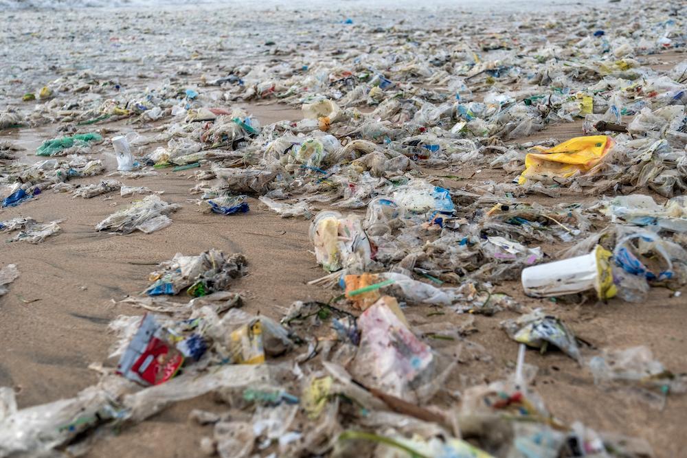 Plastic Trash on the Beach