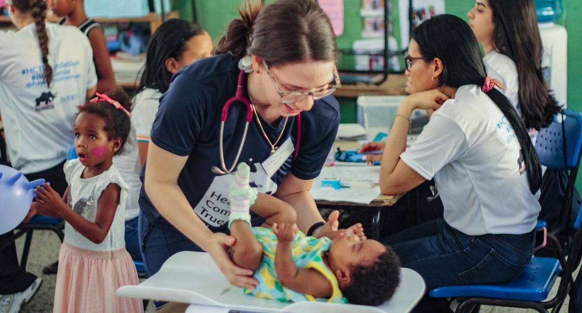 doctor with baby in dominican republic