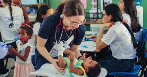 doctor with baby in dominican republic
