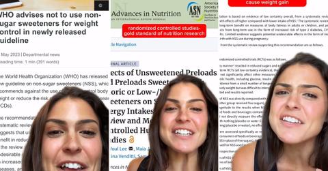 Steph Grasso images on TikTok about aspartame