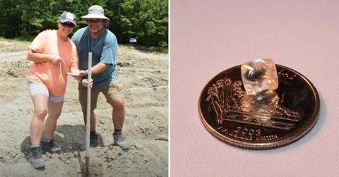 Florida couple stumbled upon a 3.36-carat diamond in the Crater of Diamonds State park (Cover Image Source: Facebook | Arkansas State Parks)