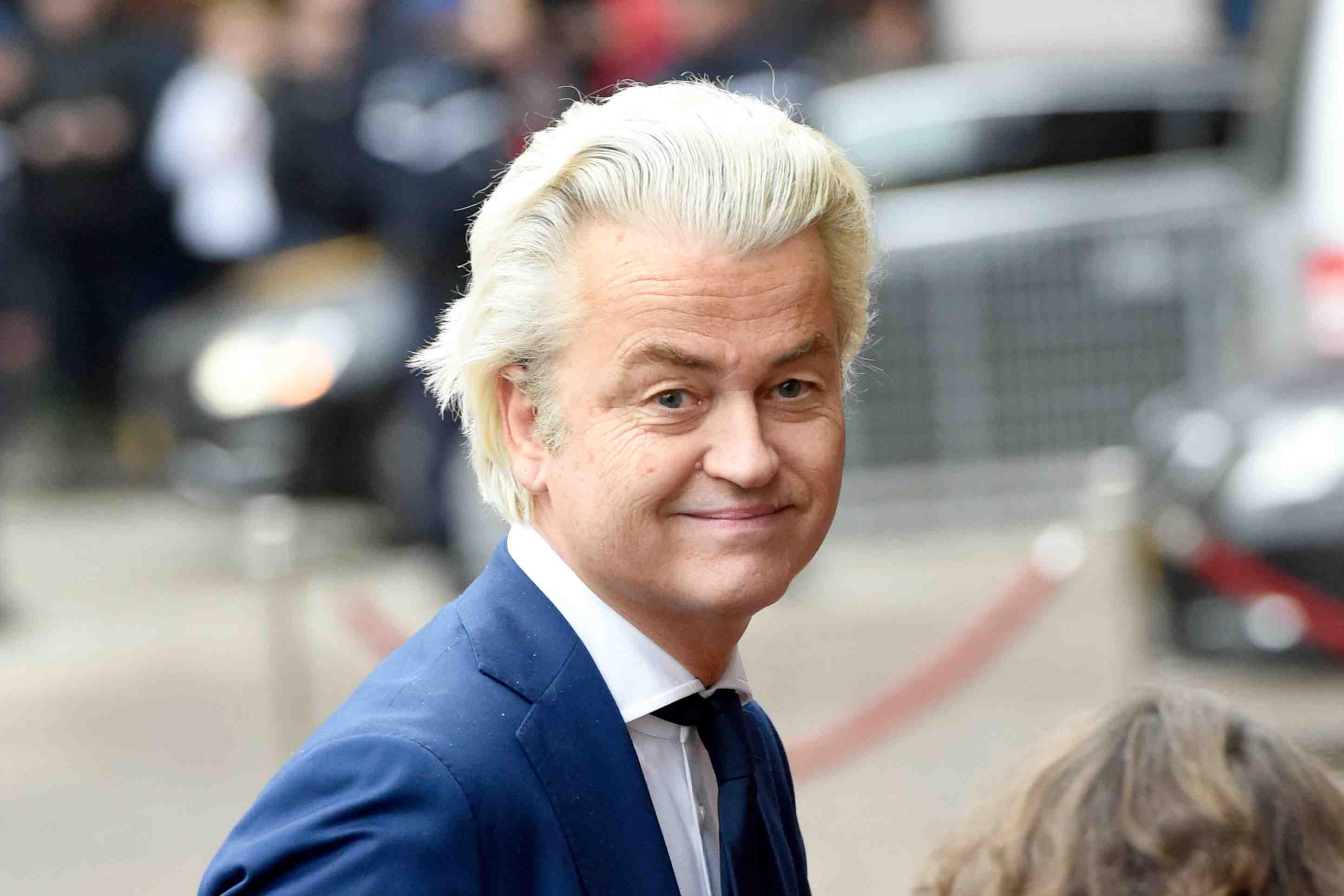 Geert Wilders is pictured at a January 2019 event in Amsterdam.