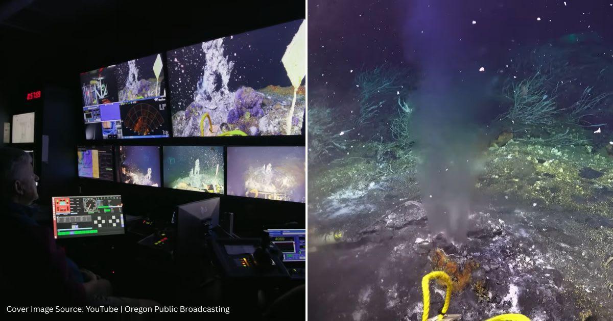 Screenshots of researchers monitoring the Axial Seamount. (Cover Image Source: YouTube | @OPB)