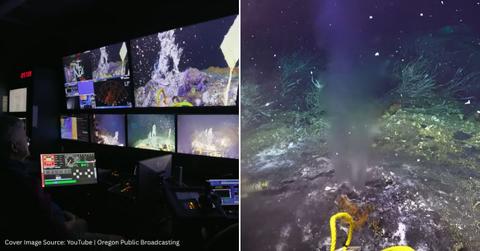 Screenshots of researchers monitoring the Axial Seamount. (Cover Image Source: YouTube | @OPB)