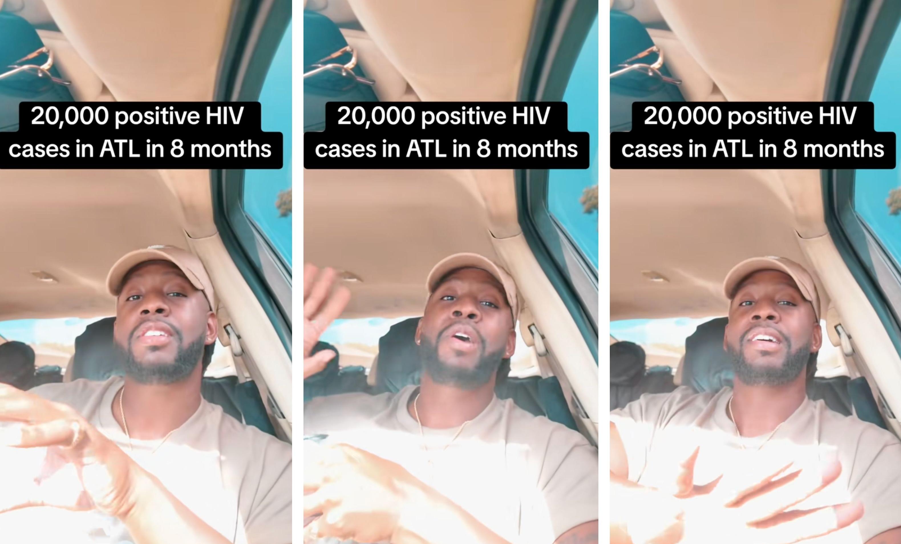 A TikTok user discusses 20,000 HIV cases in Atlanta.