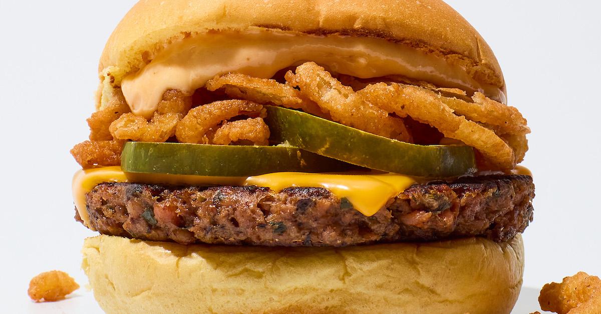 A close-up of the Shake Shack Veggie Shack.