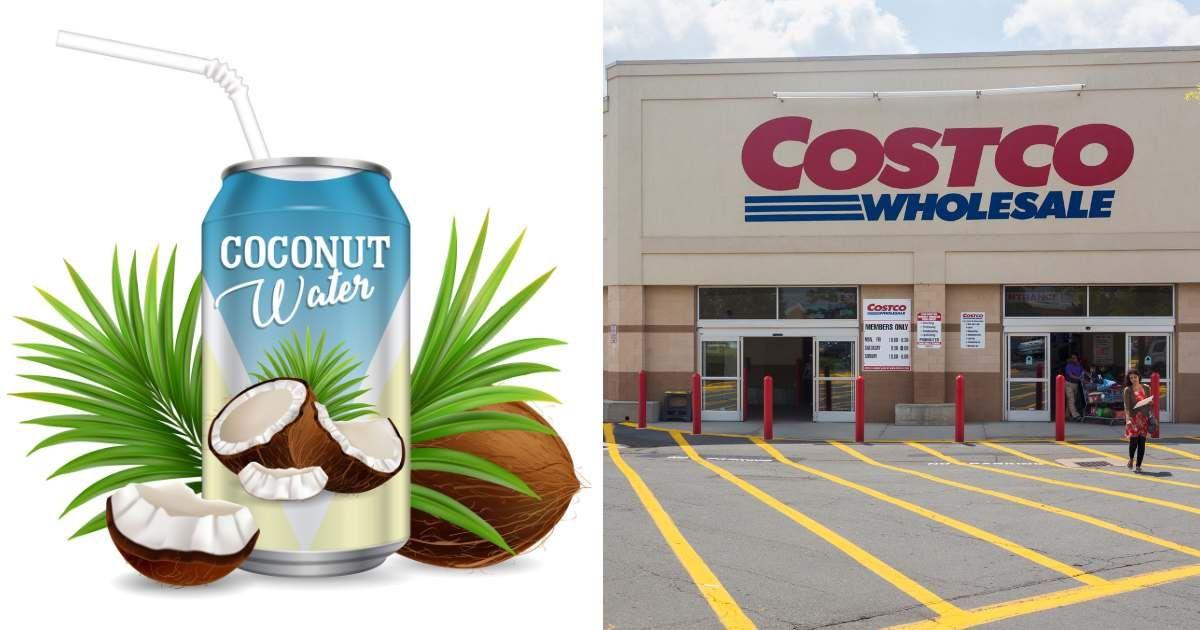 (L) Illustration of canned coconut water. (R) Entrance to a Costco warehouse in Virginia, USA. (Representative Cover Image Source: Getty Images | (L) Siberian Art, (R) Steve Heap)