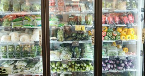 Cold food storage at the grocery store