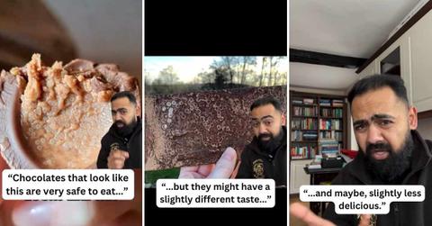 Doctor debunks the myth that eating a chocolate with whitish spots is bad (Cover Image Source: Instagram | @drkaranrajan)