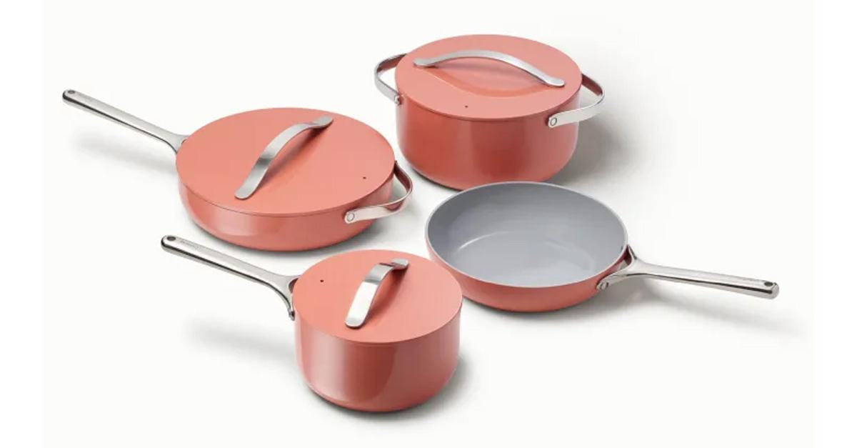 Carawat ceramic pots and pans in terracotta