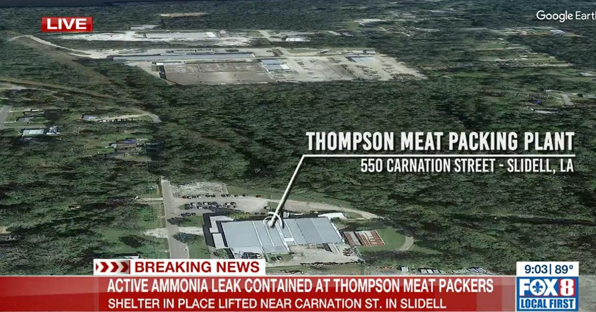 Details on Ammonia Leak at Meat Packing Plant in Louisiana
