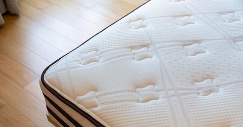 Memory foam mattress stock photo.