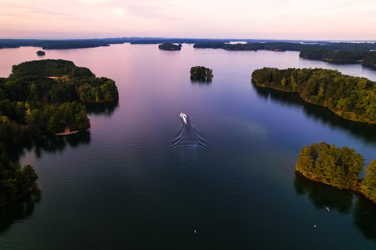 Lake Lanier aerial point of view