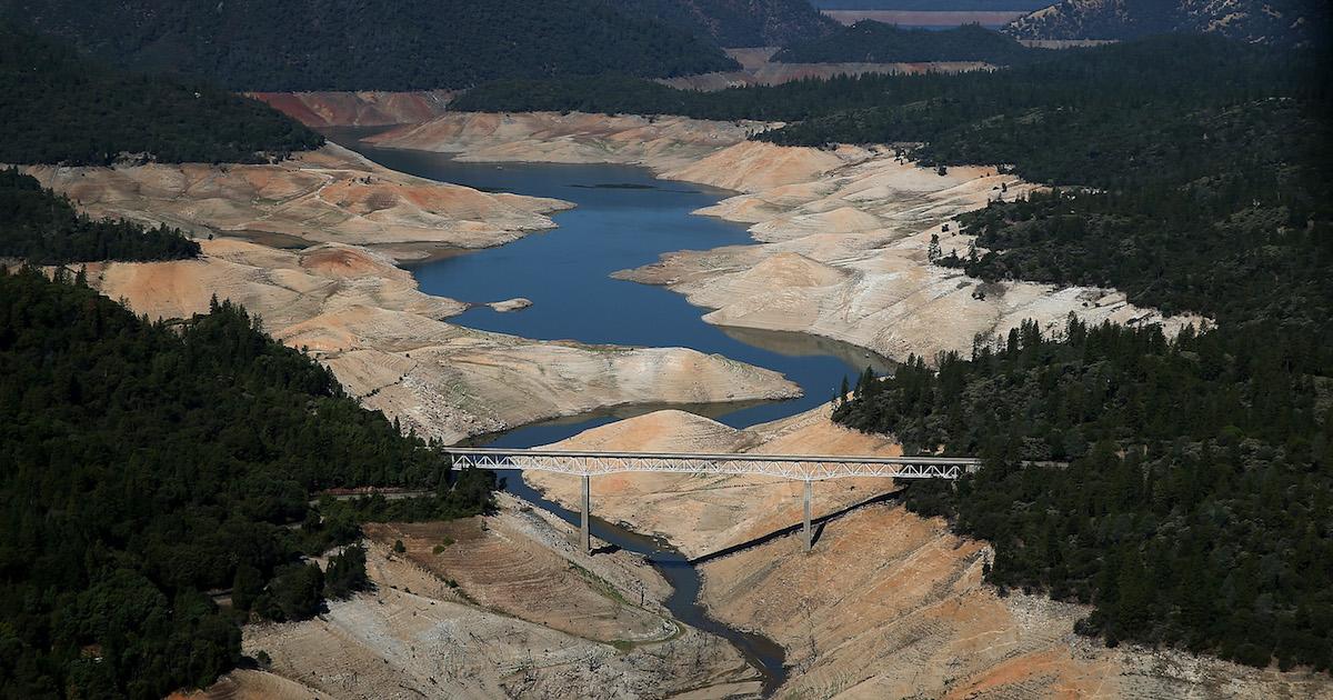 Drought-affected riverbed