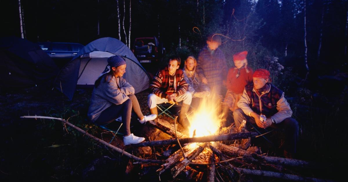 A family camping.