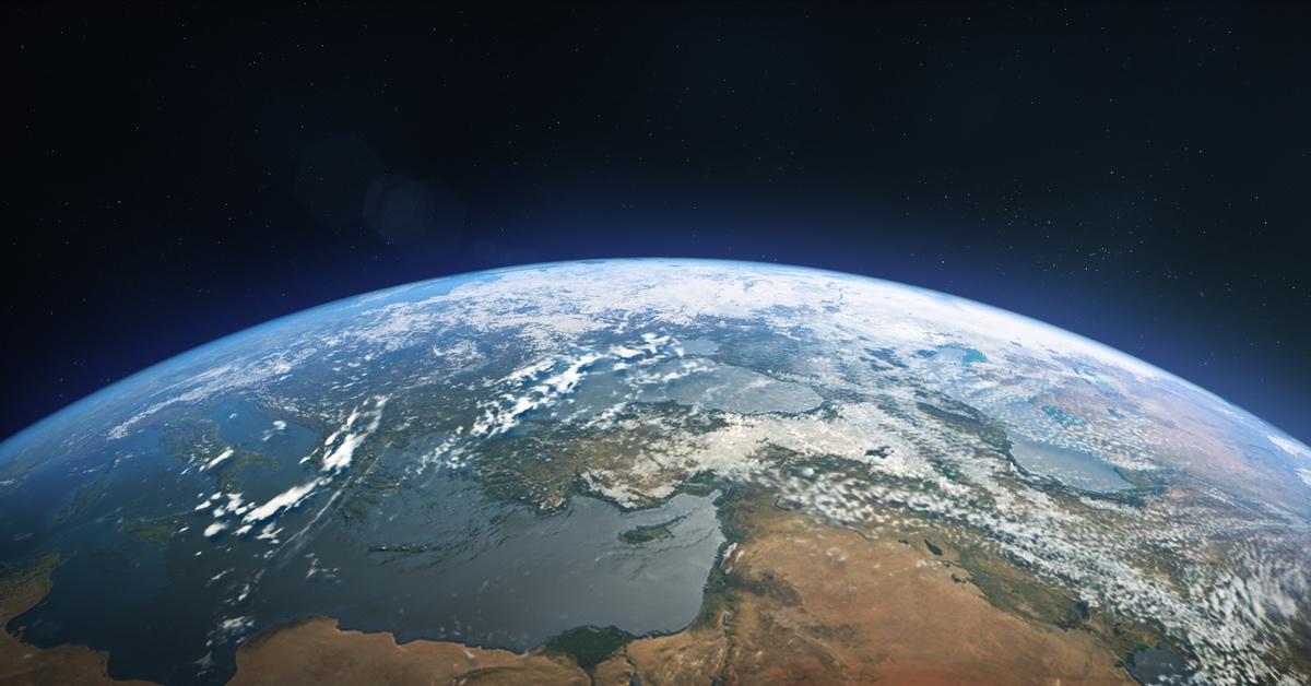 View of Earth captured from a satellite.