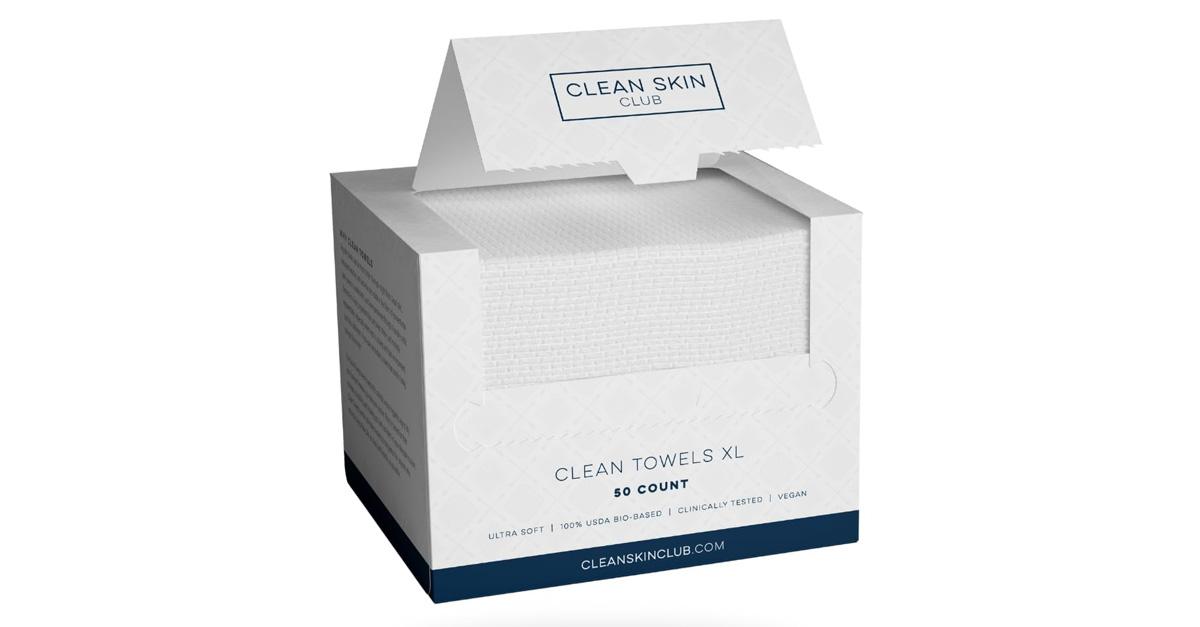 Clean Skin Club Clean Towels in a box