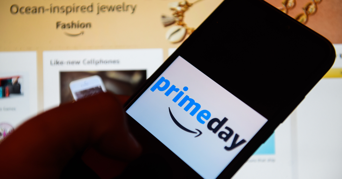 Amazon Prime Day sign open on phone app