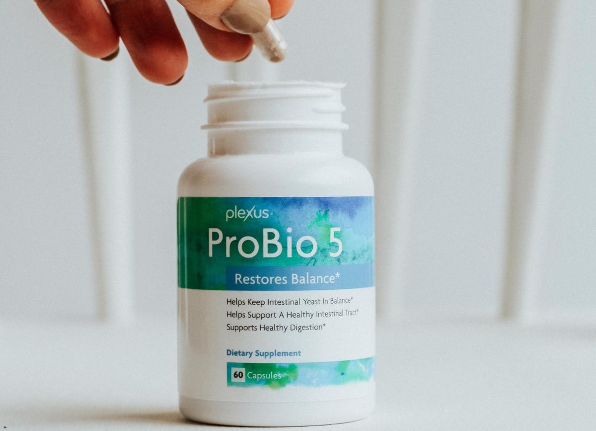 close up of bottle of Plexus ProBio 5