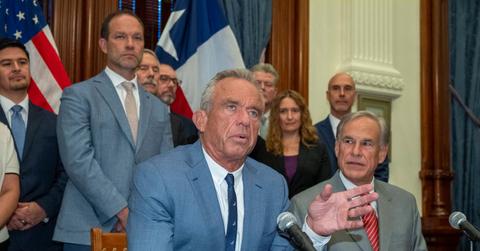 Robert F. Kennedy, Jr., appears at a press conference in Texas.