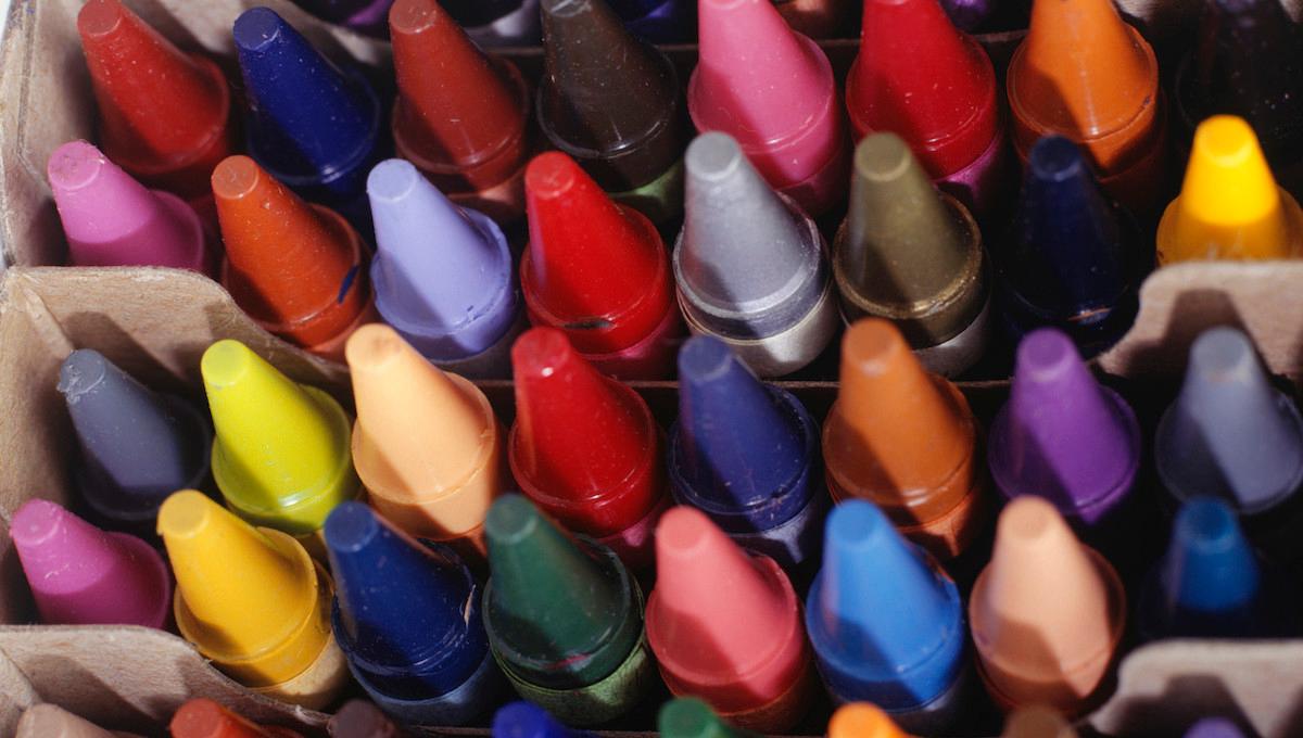 An assortment of crayons