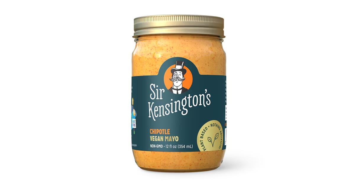 Sir Kensington's Vegan & Keto Chipotle Mayonnaise in a glass jar.