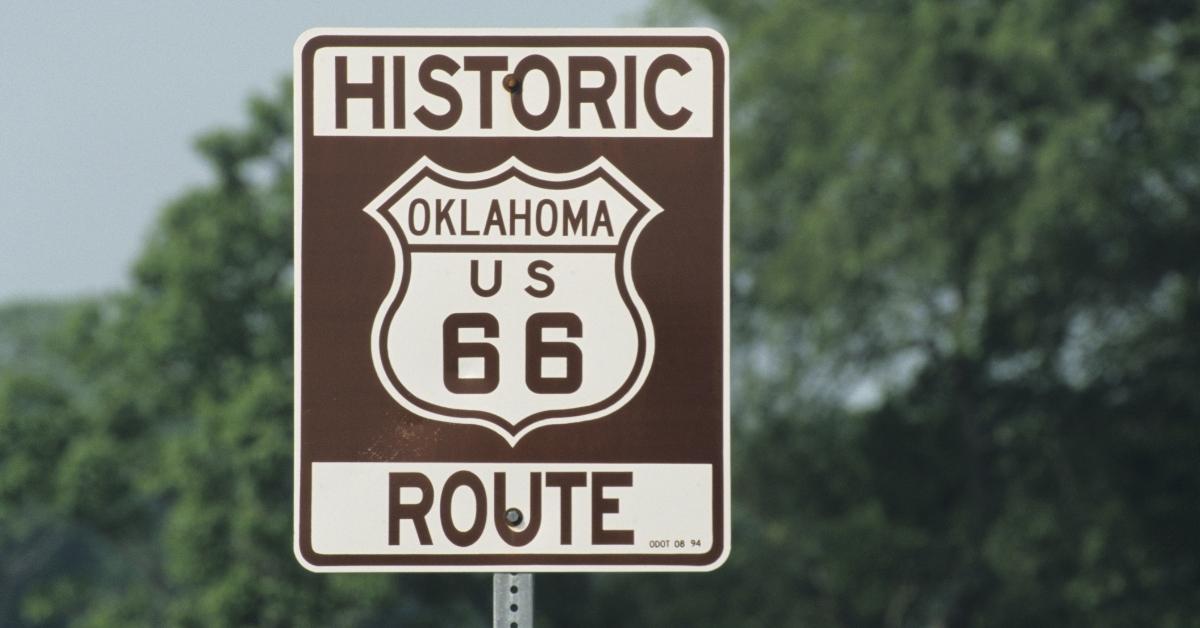 A Route 66 sign in Oklahoma. 