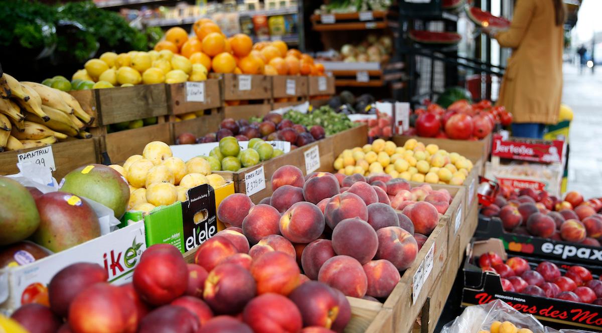 Assorted fruits in a market